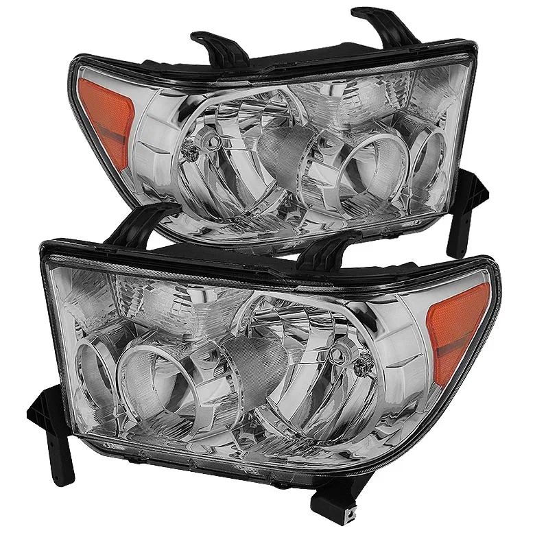 5077110 – SPYDER Headlight Assembly, Bulb Not Included Standard Beam Clear Lens Chrome Plated Housing Uses Stock Bulb...